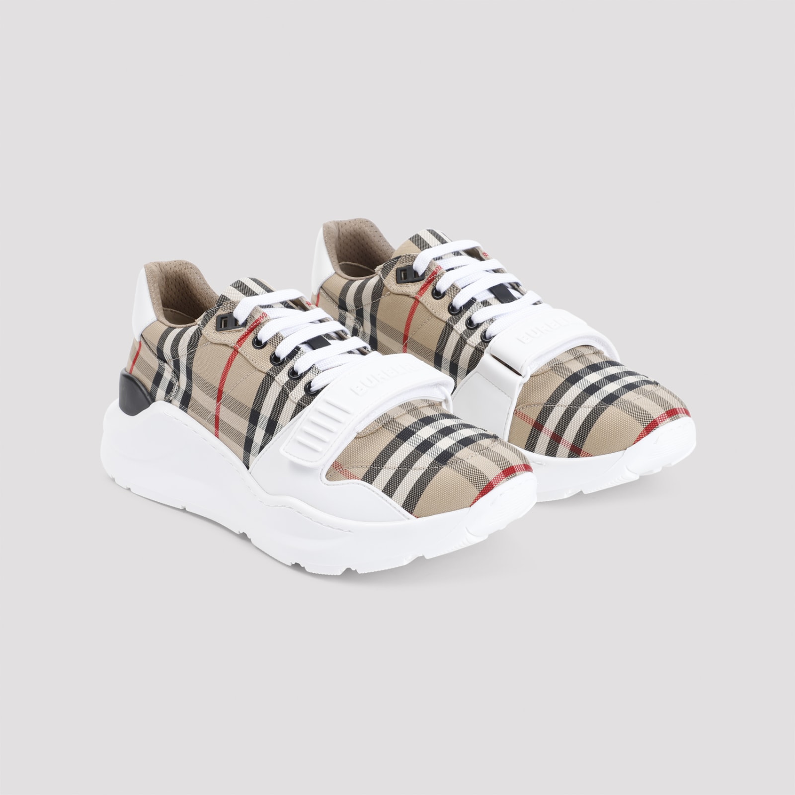 Shop Burberry New Regis Sneakers In Archive Beige