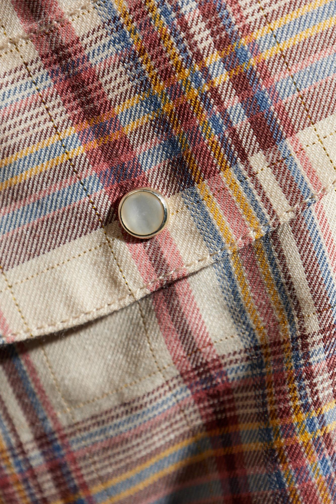 Dsquared2 Plaid Shirt With Lurex Thread In Neutral