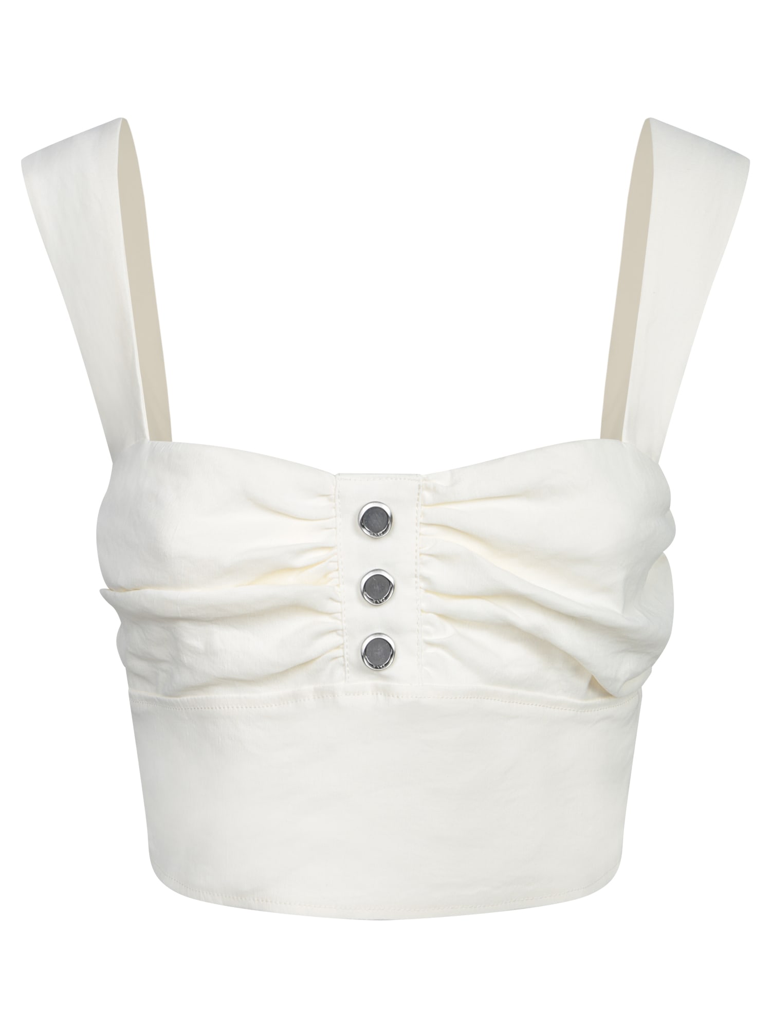 Shop Pinko Button-detailed Crop Top