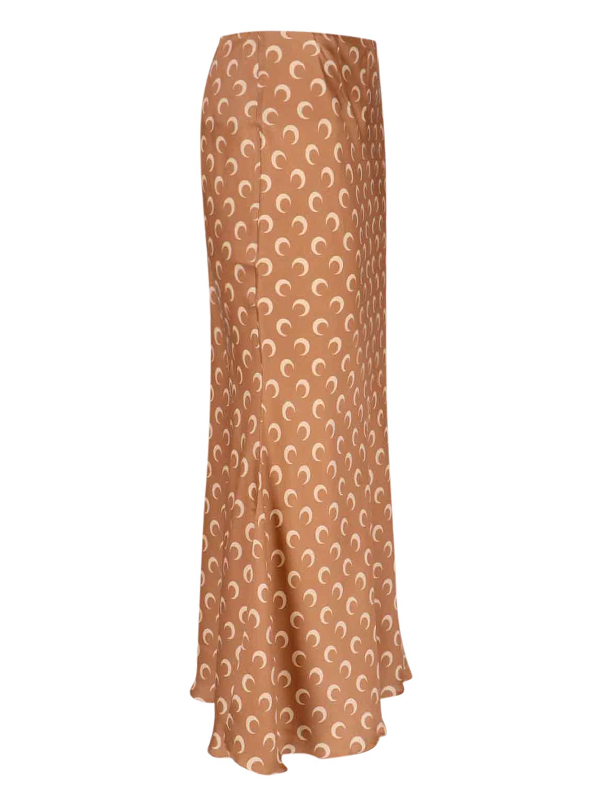 Shop Marine Serre Flou Moon Midi Skirt In Brown