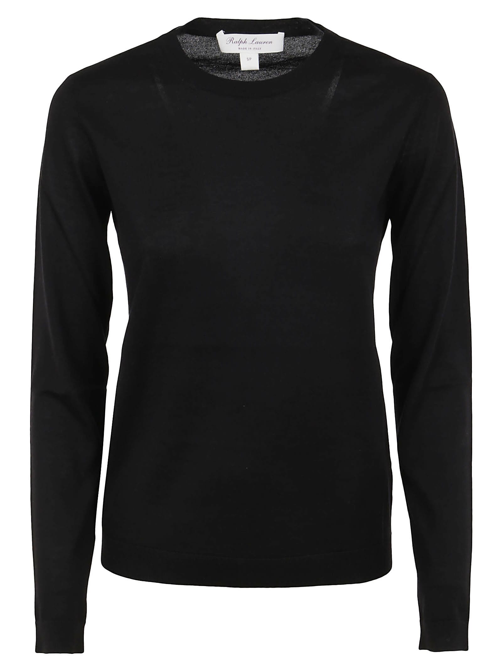 Shop Ralph Lauren Ls Cn-long Sleeve-pullover In Black