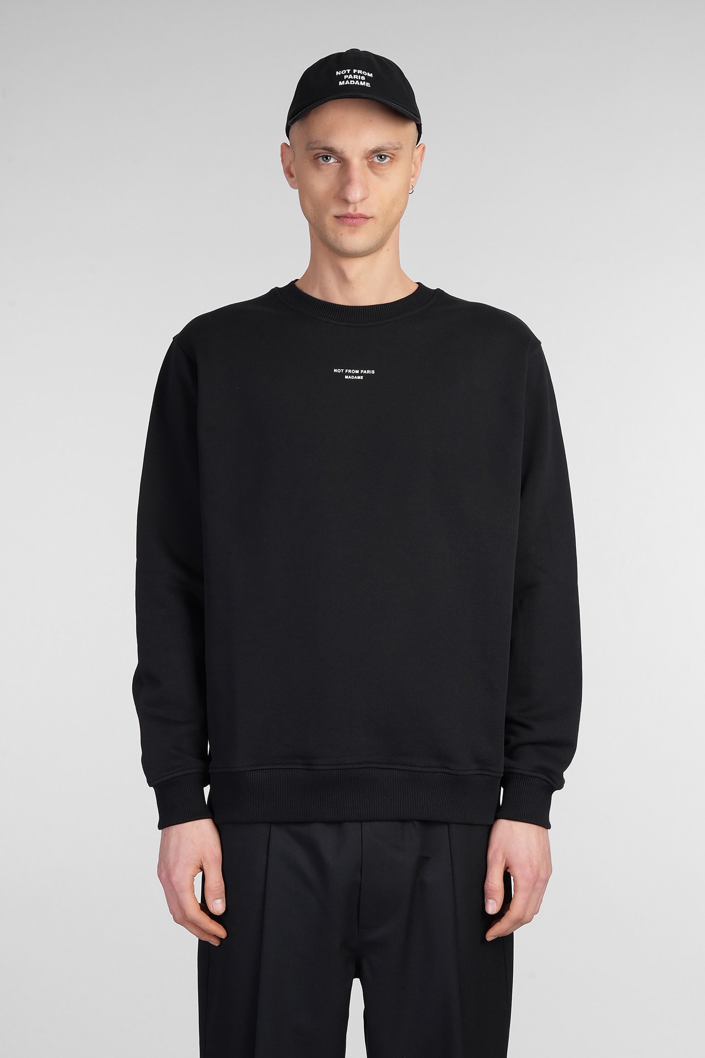 Sweatshirt In Black Cotton