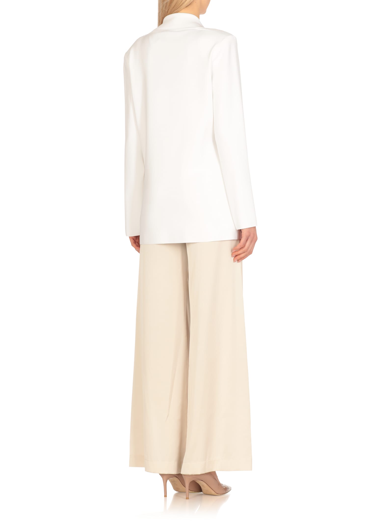 D Exterior D.exterior Single Button Blazer Jacket In White