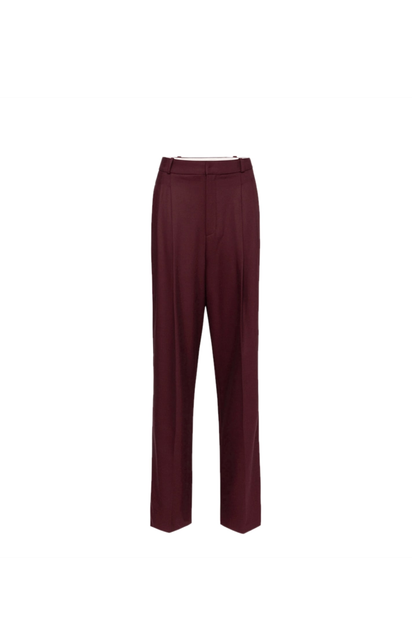 Shop Elisabetta Franchi Pants In Bordeaux