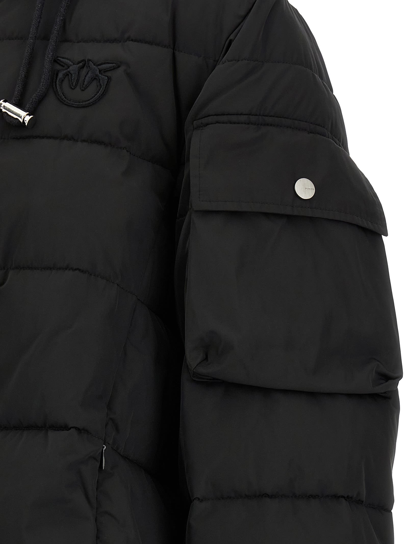 Pinko Crusca Puffer Jackets Black In Multi