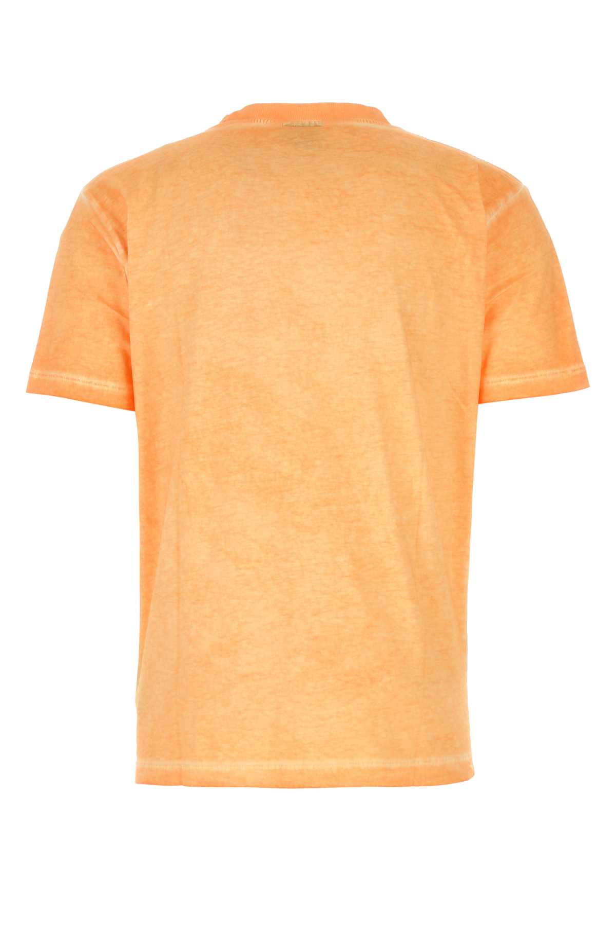 Marcelo Burlon County Of Milan Melange Orange Cotton T-shirt In Orangered