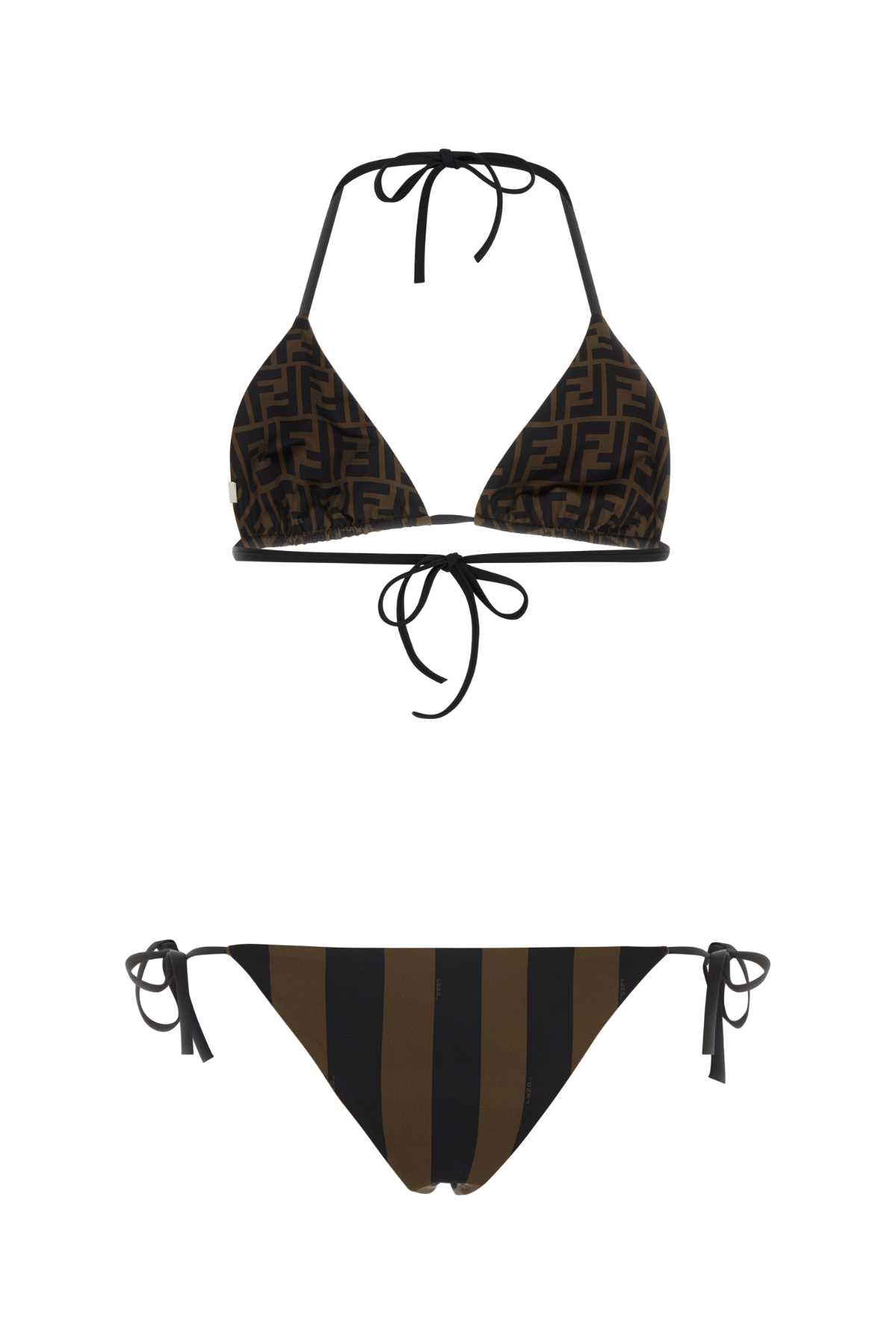 Fendi Printed Lycraâ® Bikini In Tabaccomoro