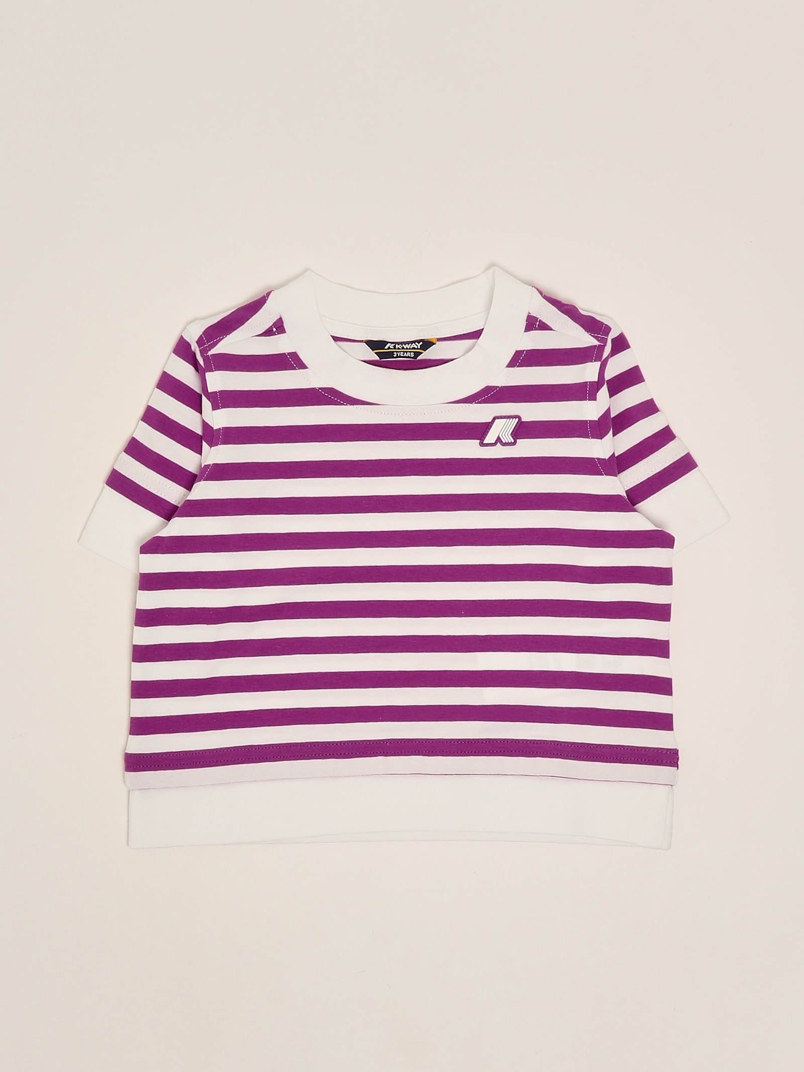 K-way Emel Stripes T-shirt In Burgundy