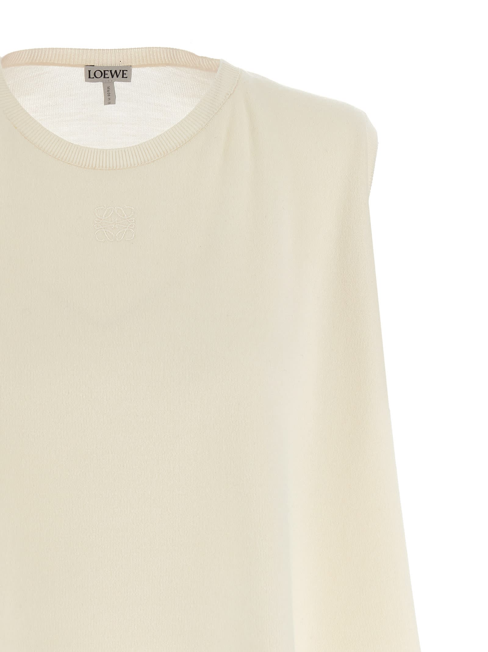 Loewe Wool Sweater Sweaters And Cardigans White In Neutral