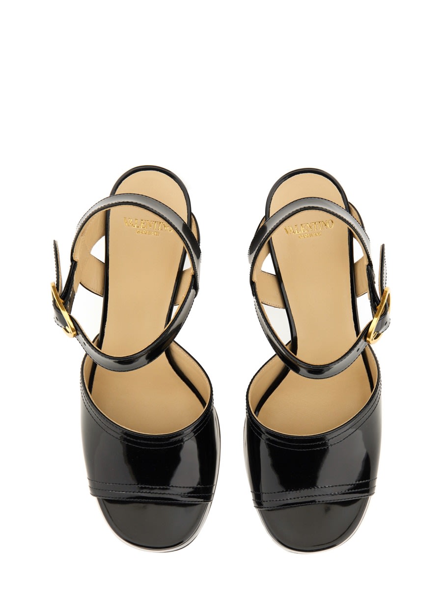 Valentino Fawcette Platform Sandal In Black