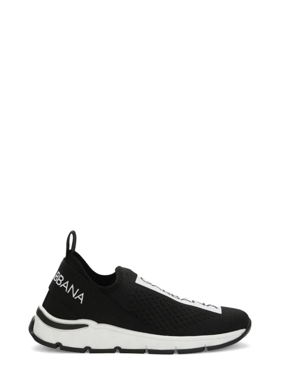 Shop Dolce & Gabbana Roma Slip-on Sneakers In Black