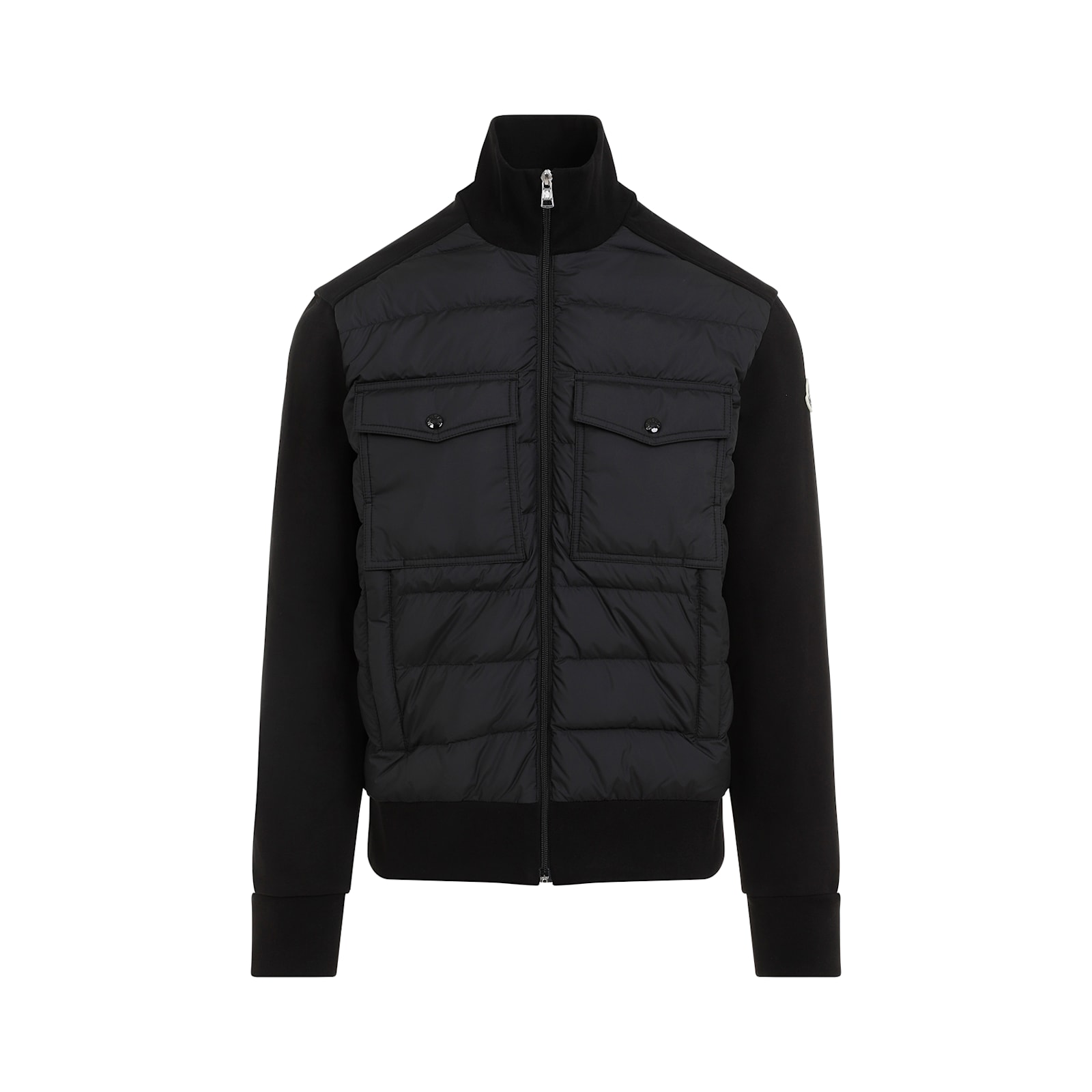 Shop Moncler Zipper Sweatshirt In Black