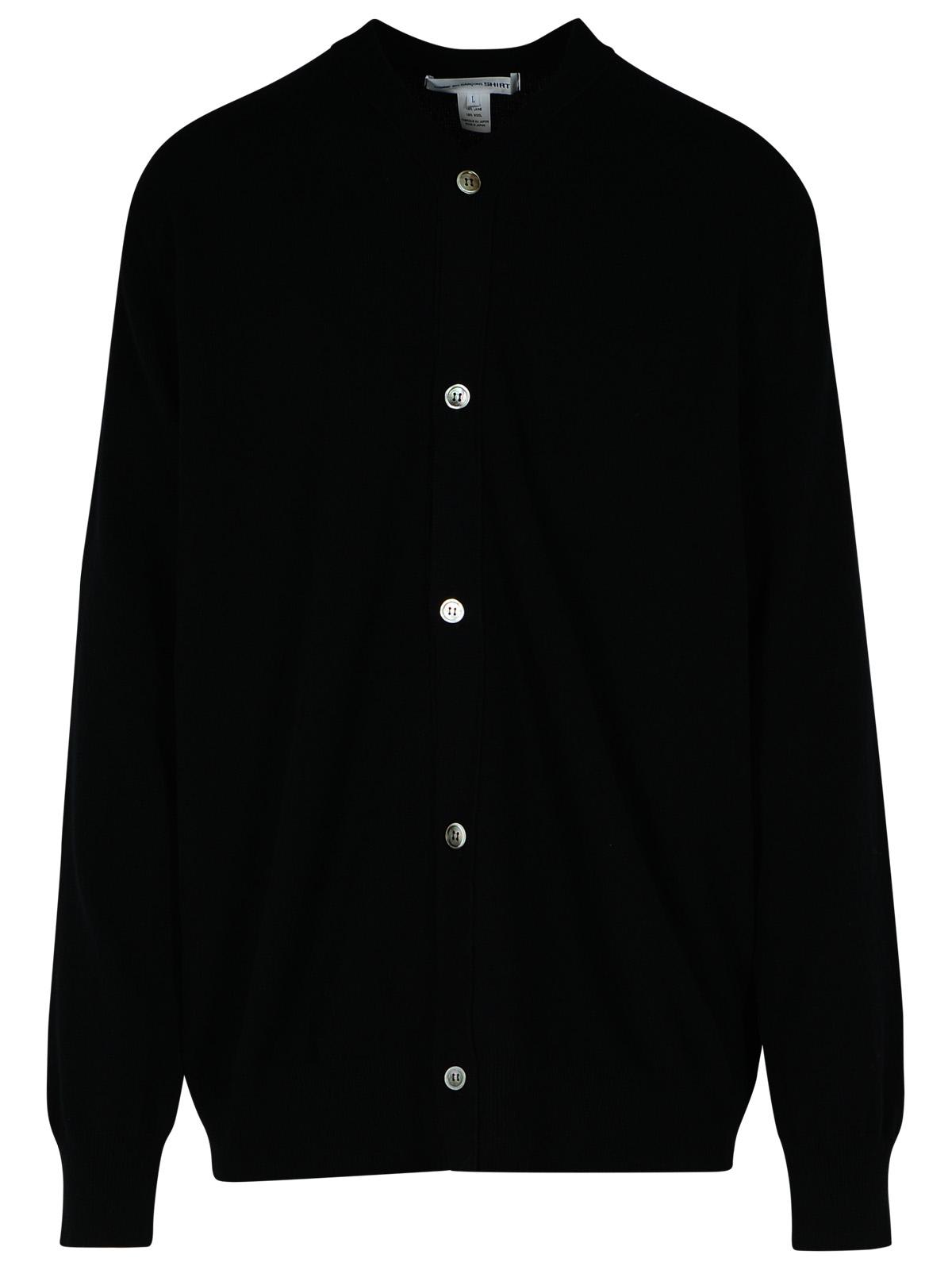 Comme des Garçons Shirt Black Wool Cardigan