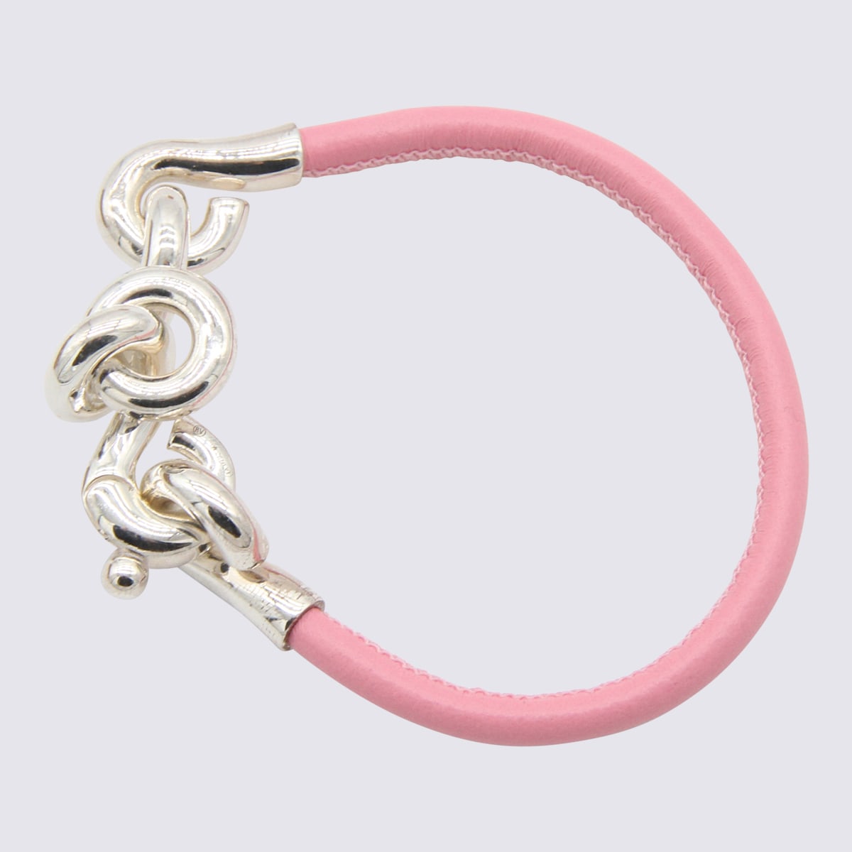 Shop Bottega Veneta Ribbon Leather Loop Bracelet