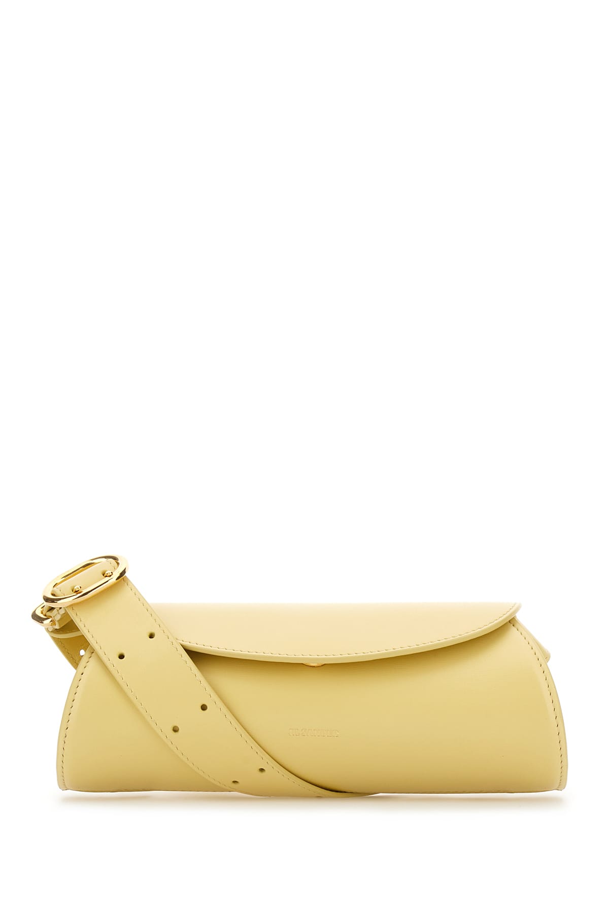 Jil Sander Pastel Yellow Leather Mini Cannolo Shoulder Bag