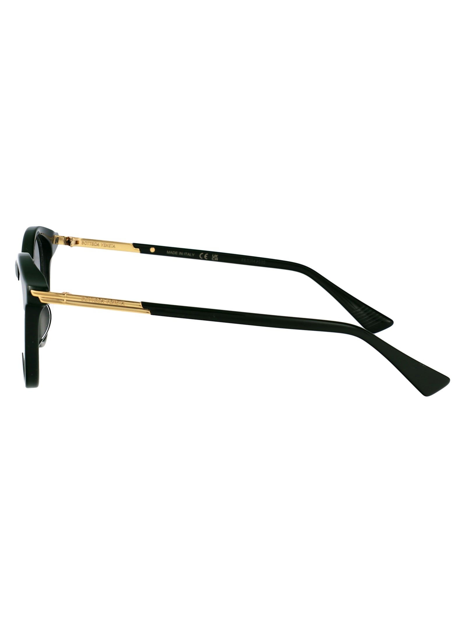 Bottega Veneta Bv1335oa Glasses In Black-gold-transparent