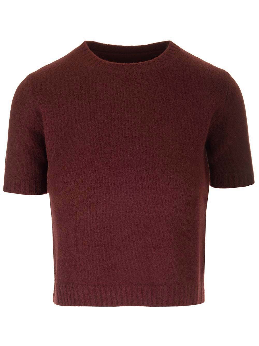 Shop Maison Margiela Lambswool Sweater In Bordeaux