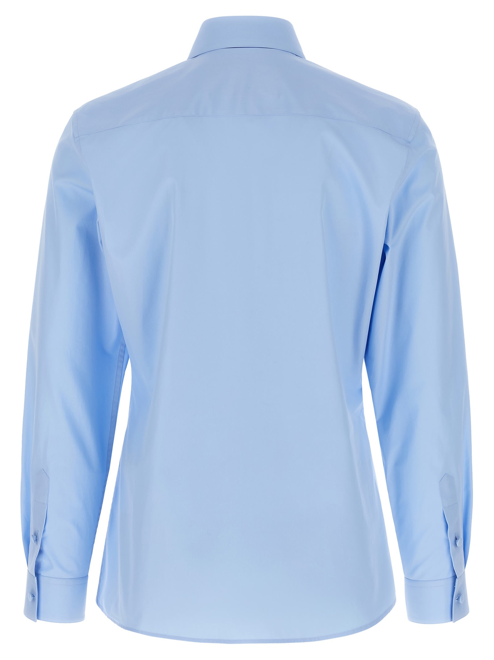 Valentino Garavani Cotton Shirt Shirt And Blouse Light Blue In Blue