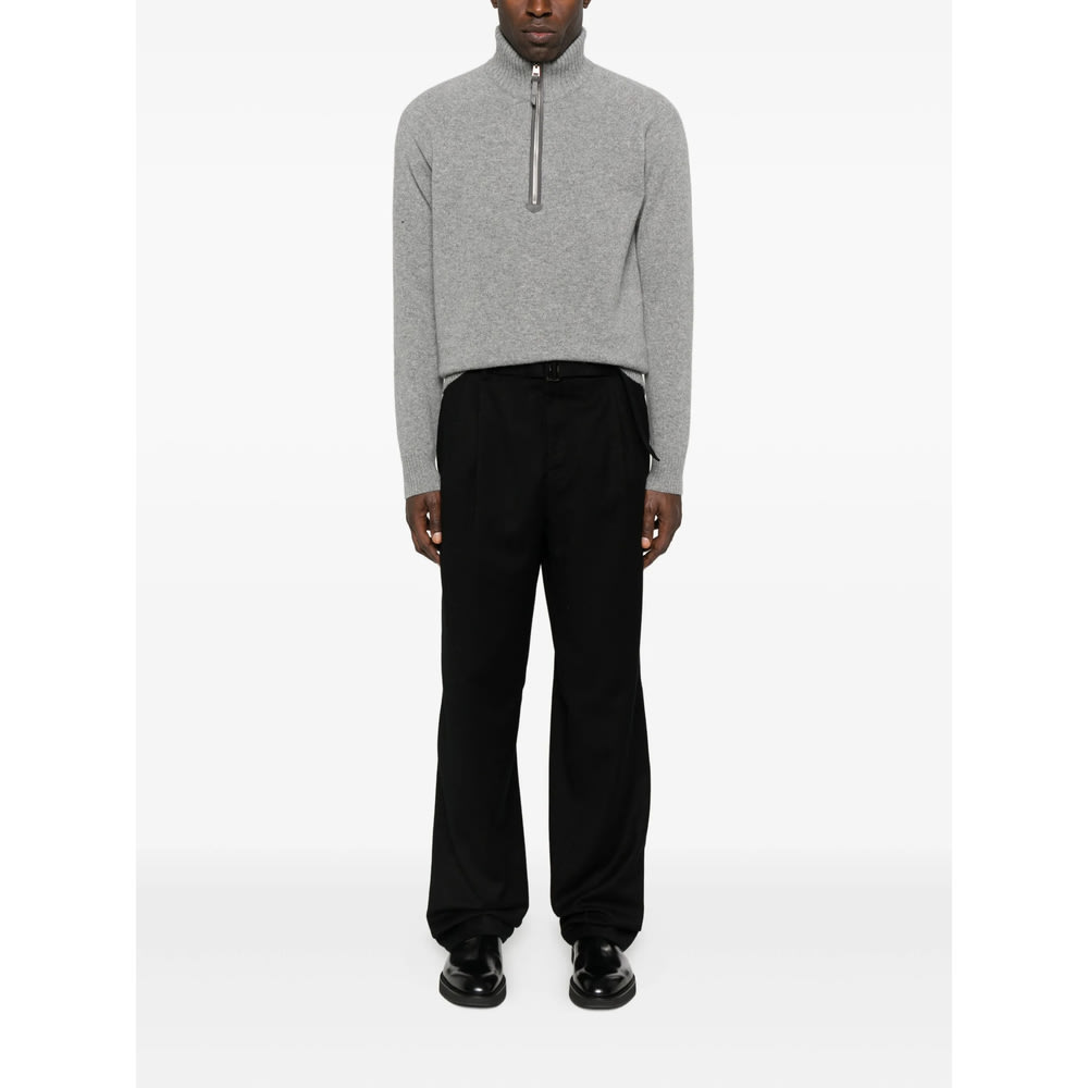 Canali Casual Pants With Belt Loops In Black