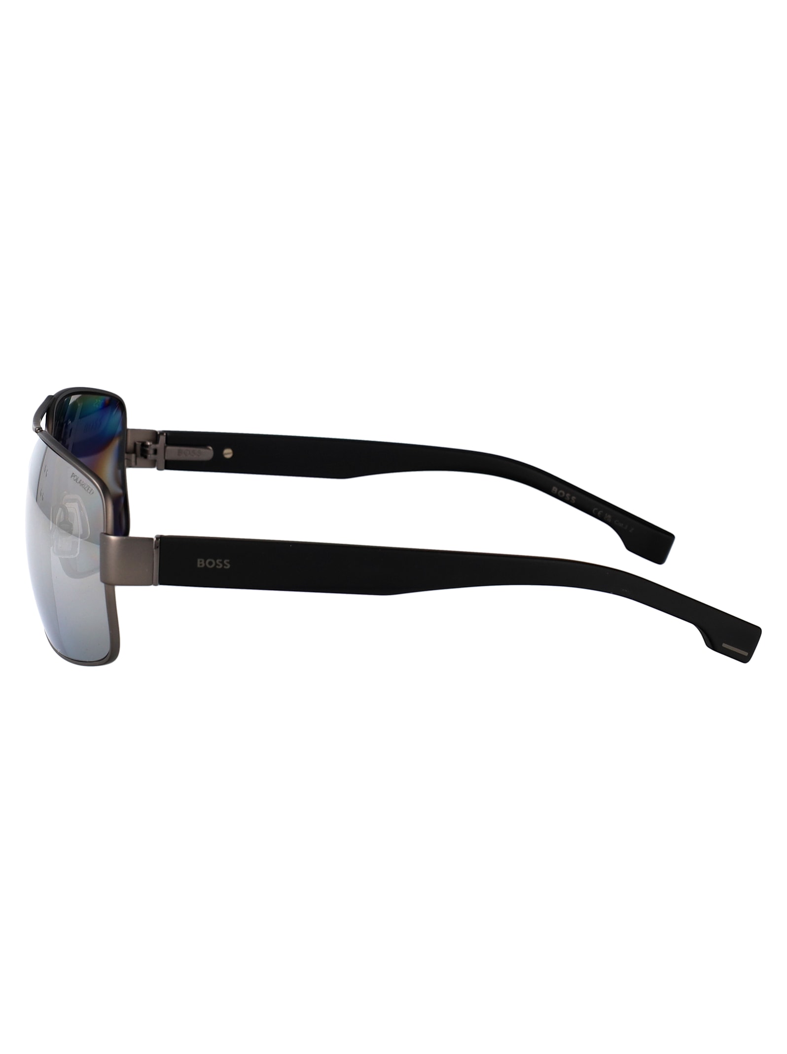 Hugo Boss Boss Matte Dark Ruthenium Stainless Steel Sunglasses In Neutral