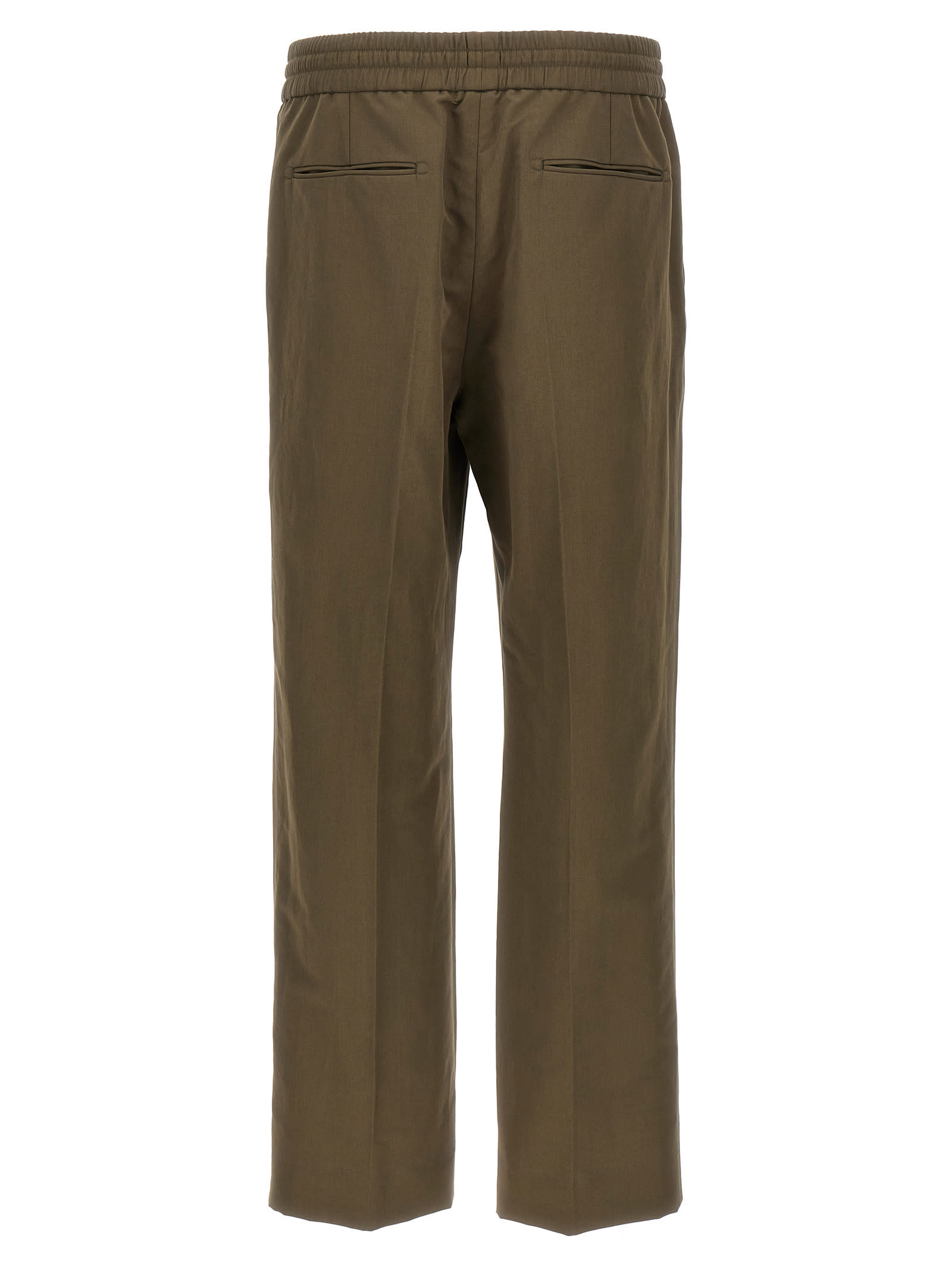 Brioni 'asolo' Trousers Featuring Elastic Waistband In Brown