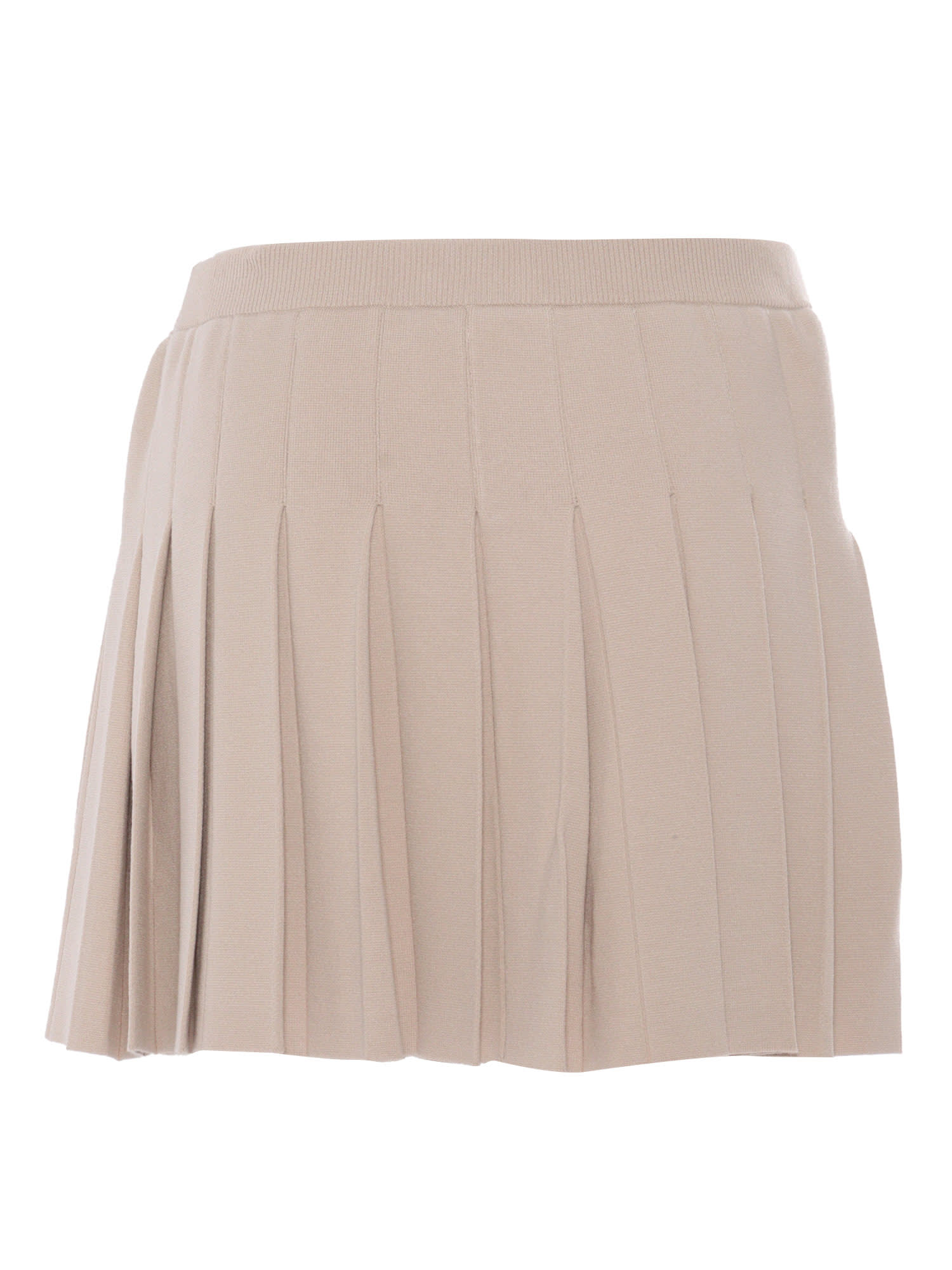 Shop Max Mara Mino Beige Knitted Skirt