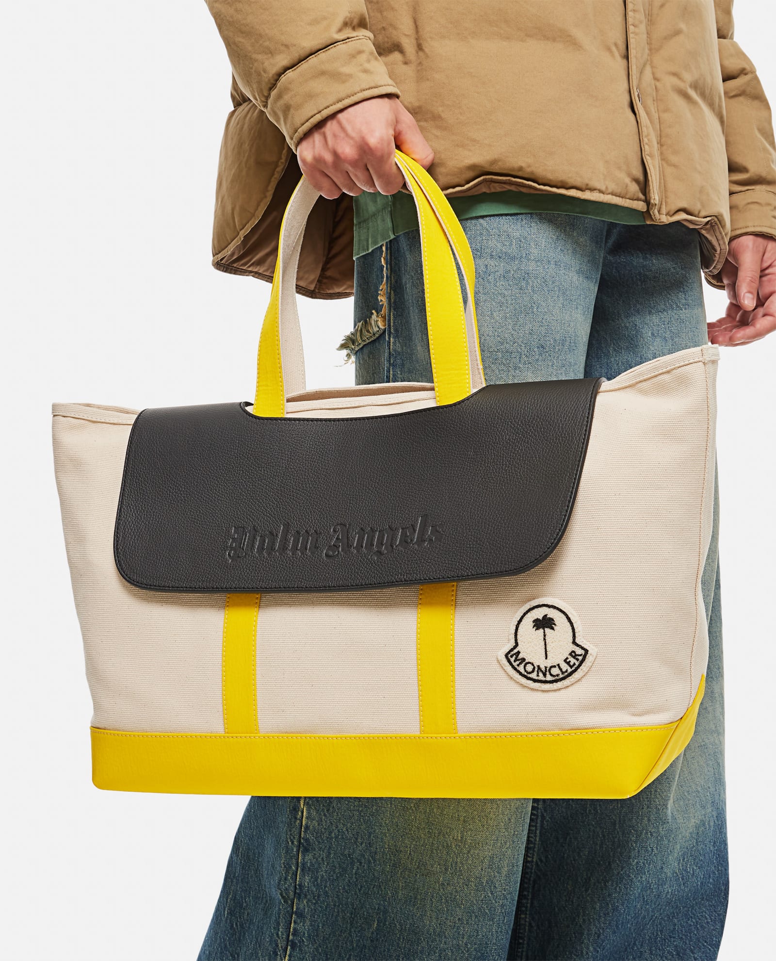 Shop Moncler Genius Tote Bag  X Palm Angels In Multicolour
