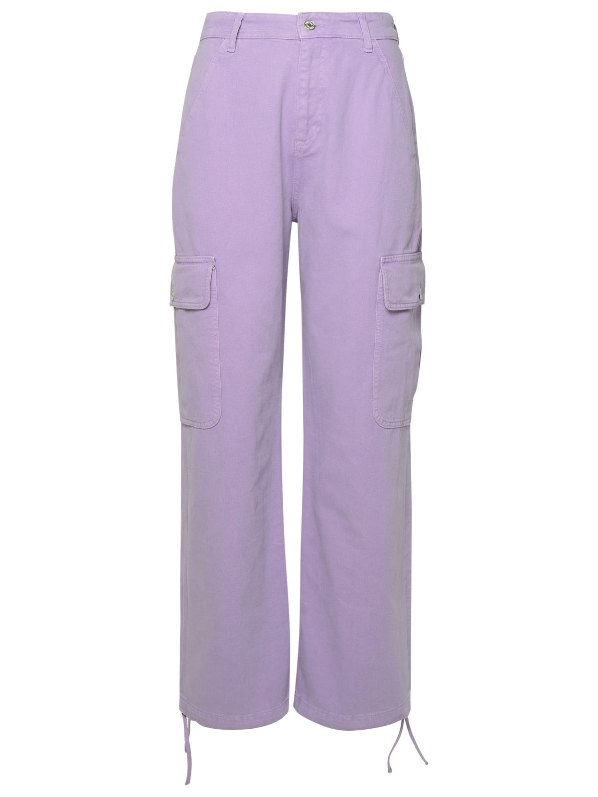 M05ch1n0 Jeans Lilac Cotton Cargo Pants In Lilla