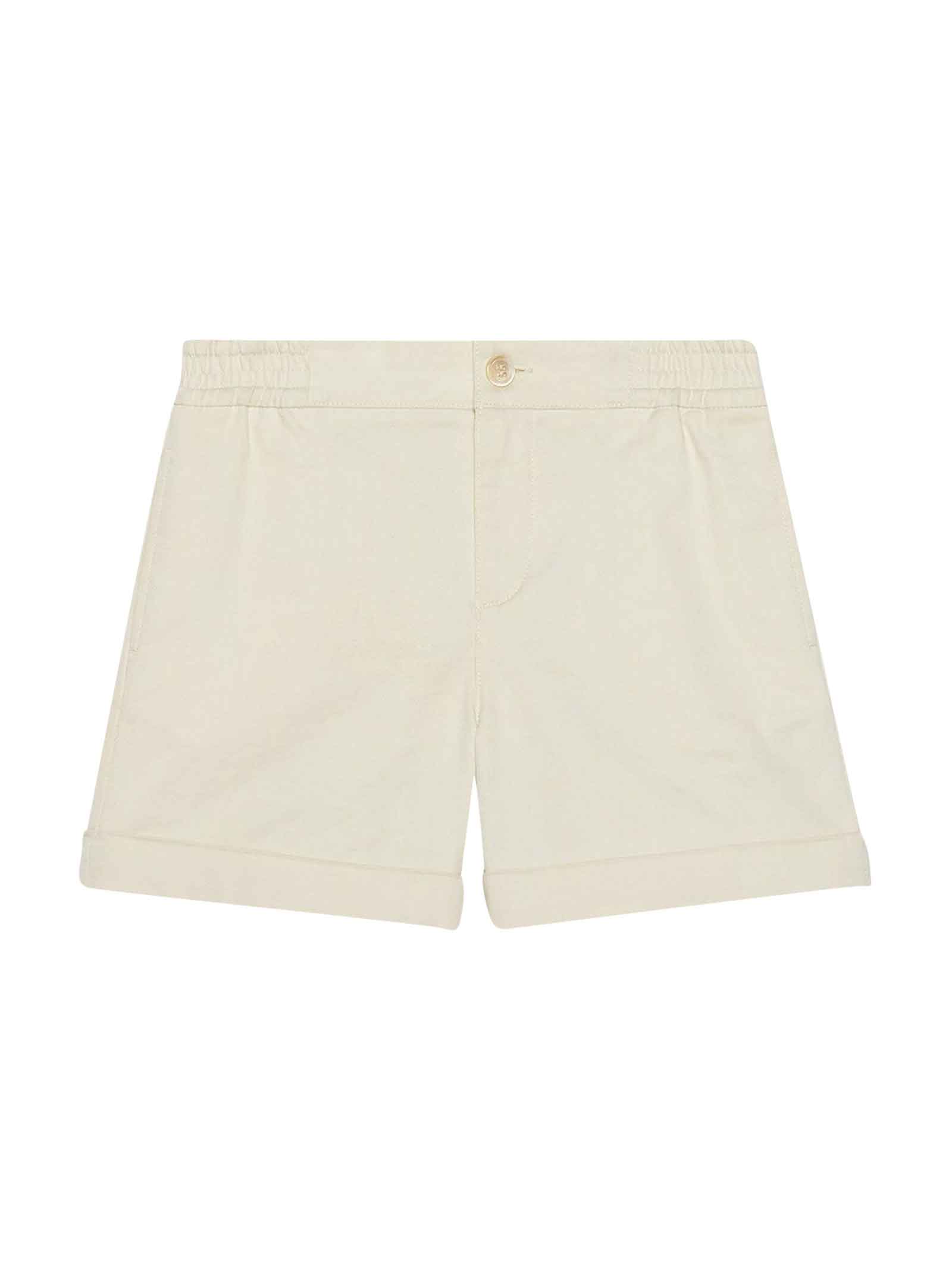 GUCCI WHITE SHORTS WITH REAR LOGO,11277195
