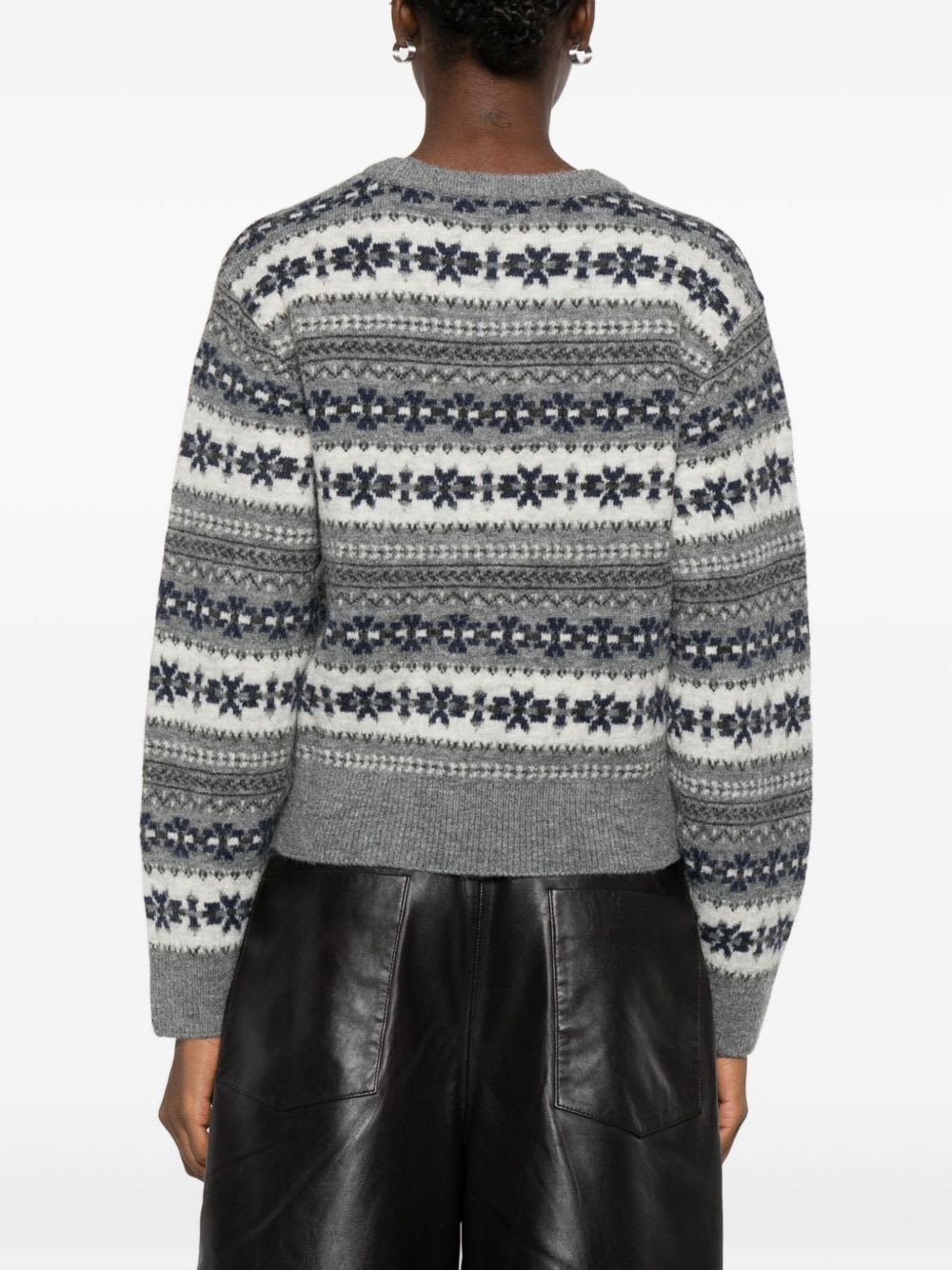 Dunst Wool Blend Crewneck Jumper In Gray