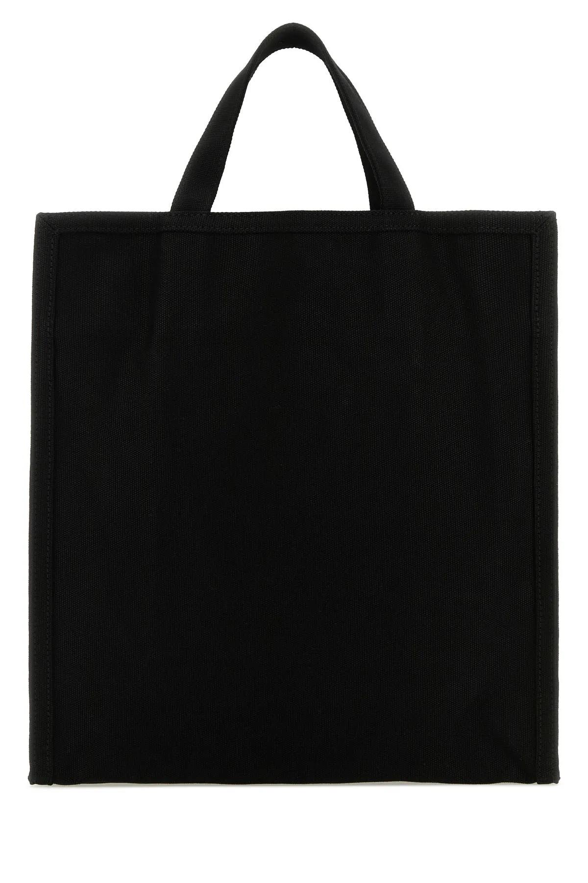 Shop Apc Black Canvas Cabas Shopping Bag In Lzz Black