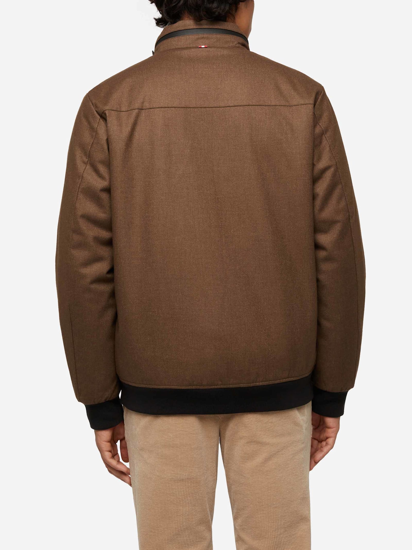 Mc2 Saint Barth Wooly Brown Bomber Jacket Country With Teddy Lining In Brown