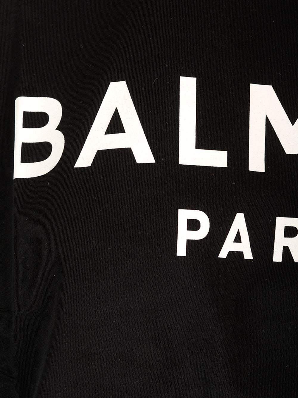 Shop Balmain T-shirt With  Paris Print In Black