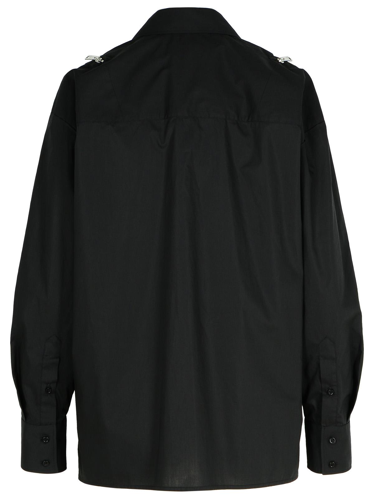 Shop Msgm Black Cotton Shirt