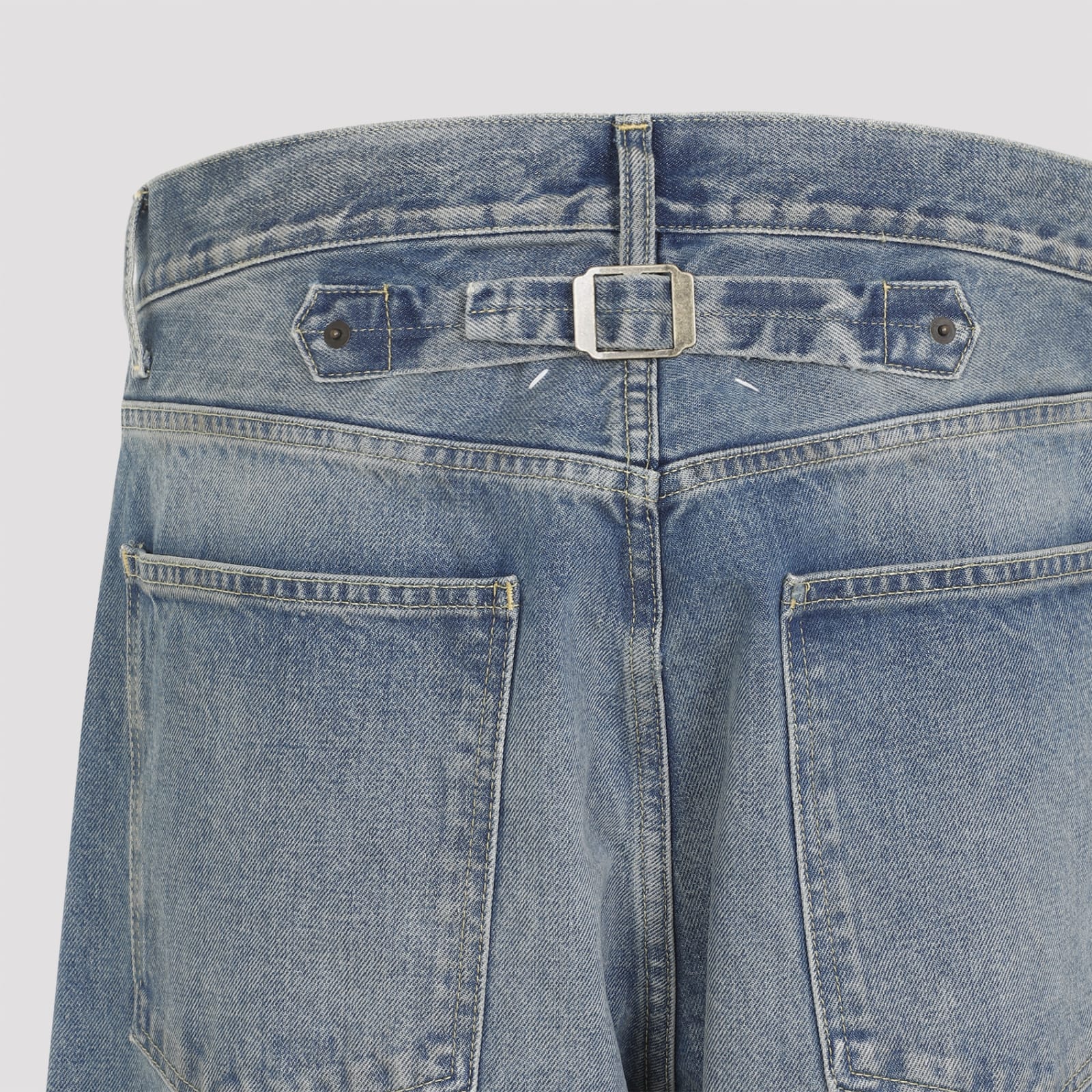 Maison Margiela Straight-leg Washed Jeans In Blue