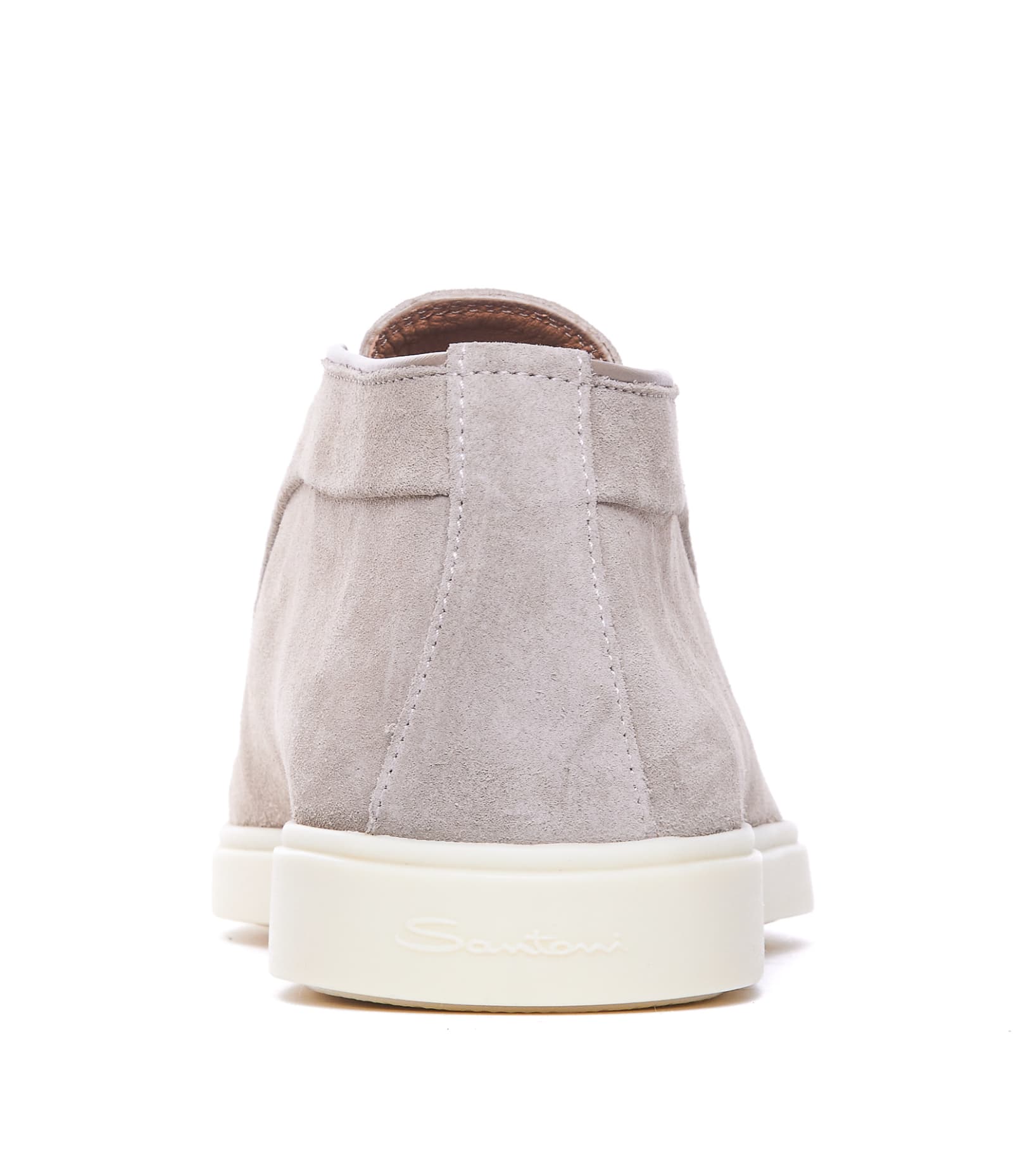 Shop Santoni Desert Ankle Boots In Beige