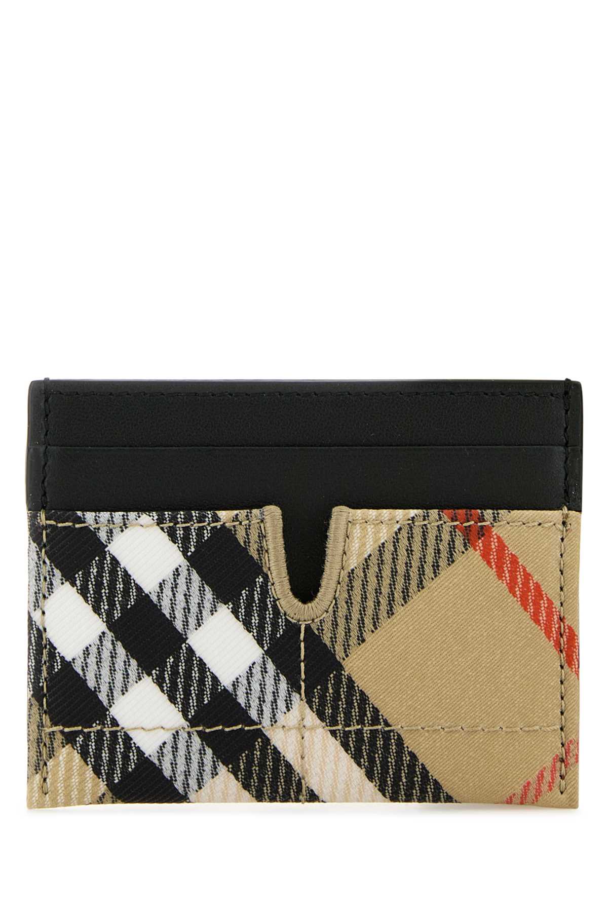 Shop Burberry Printed E-canvas Card Holder In Sandipcheck