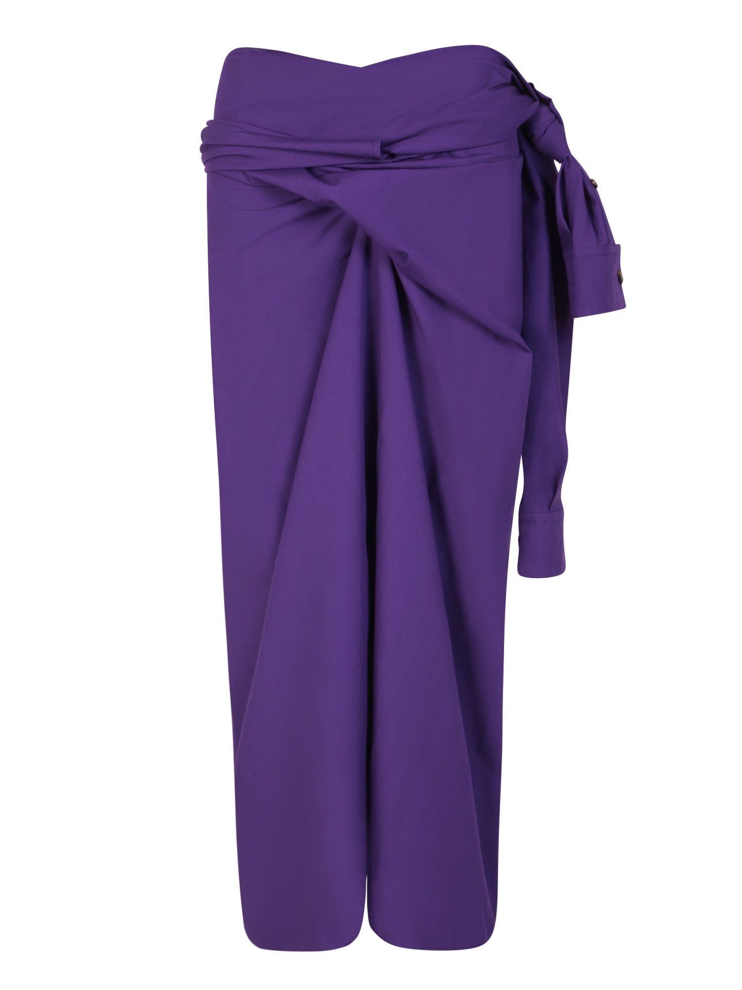 Wrapped Design Purple Skirt