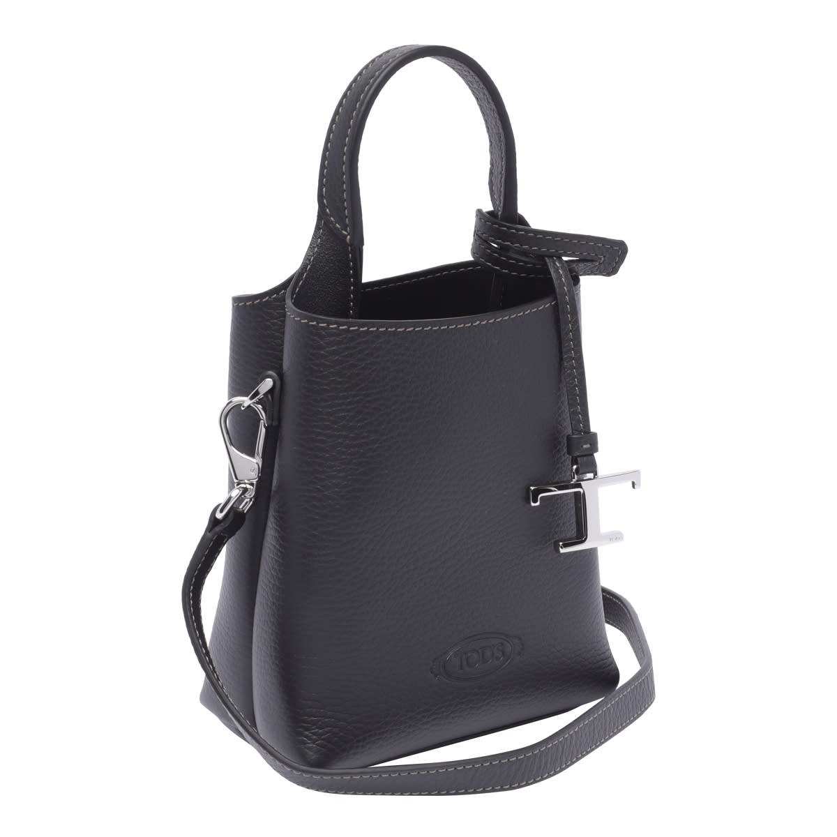 Shop Tod's Micro Tods Handbag In Black