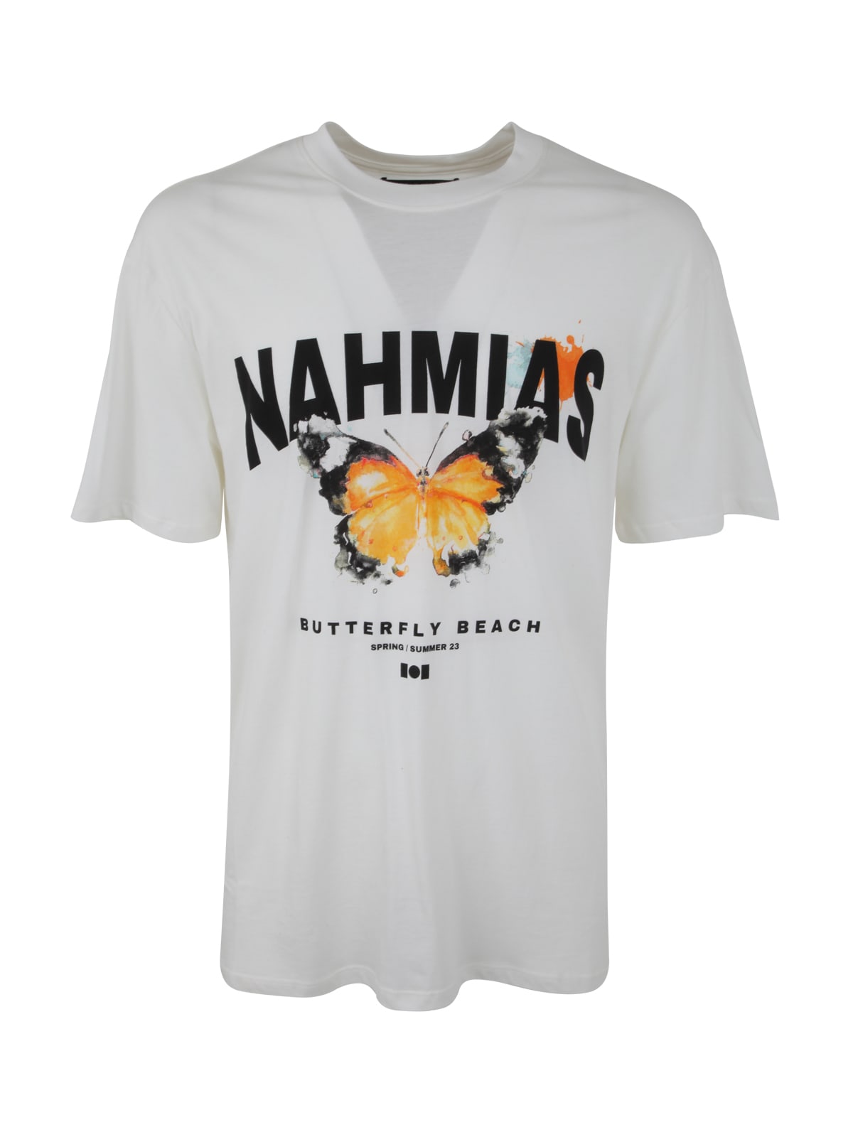 Nahmias "classic Leather Line 110x85 Mm" Wallet In White