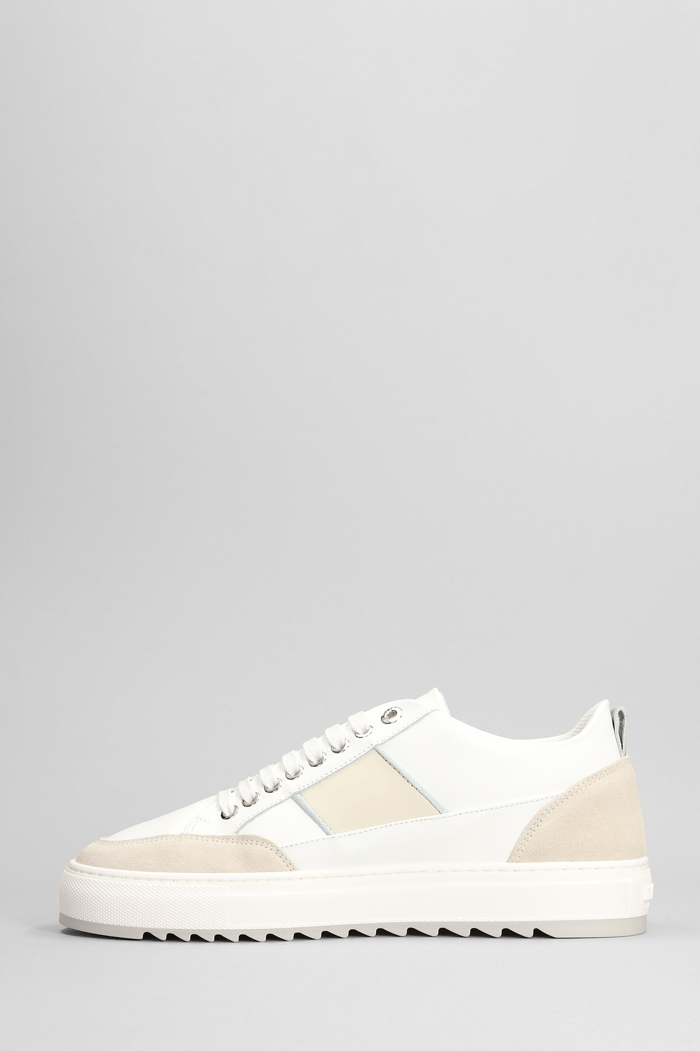 Shop Mason Garments Tia Sneakers In White Suede And Leather