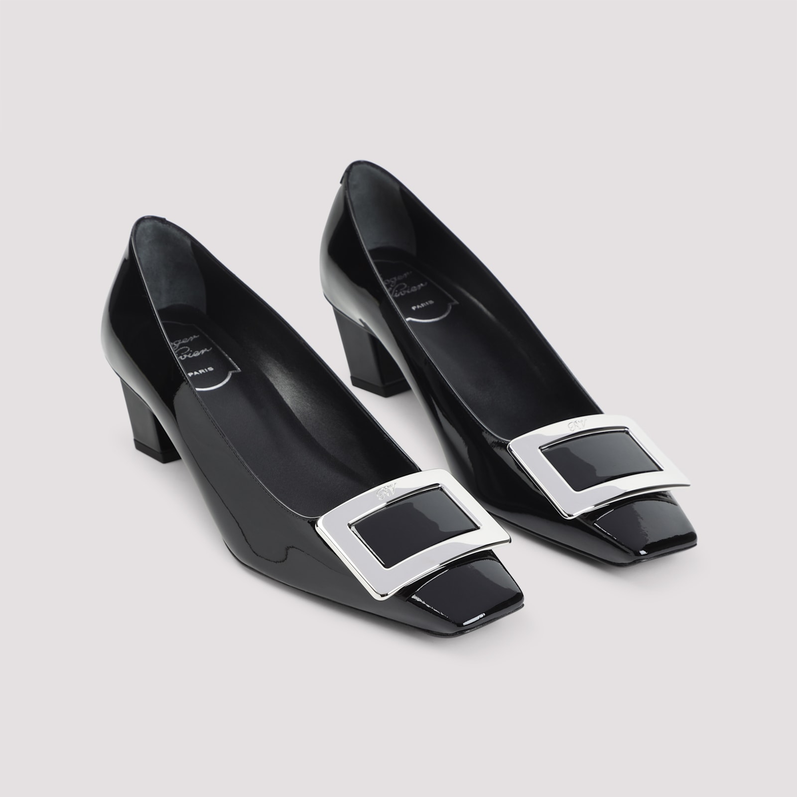 Roger Vivier Belle Pumps With Squared Toe In Black