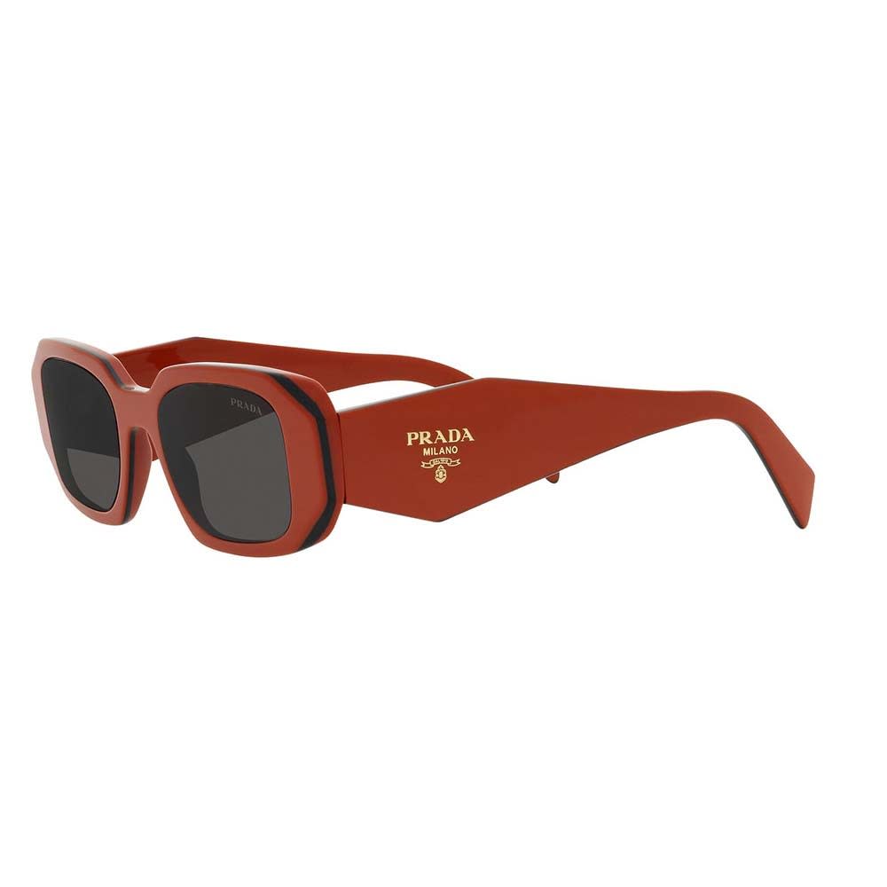 Shop Prada Sunglasses In Rosso/grigio