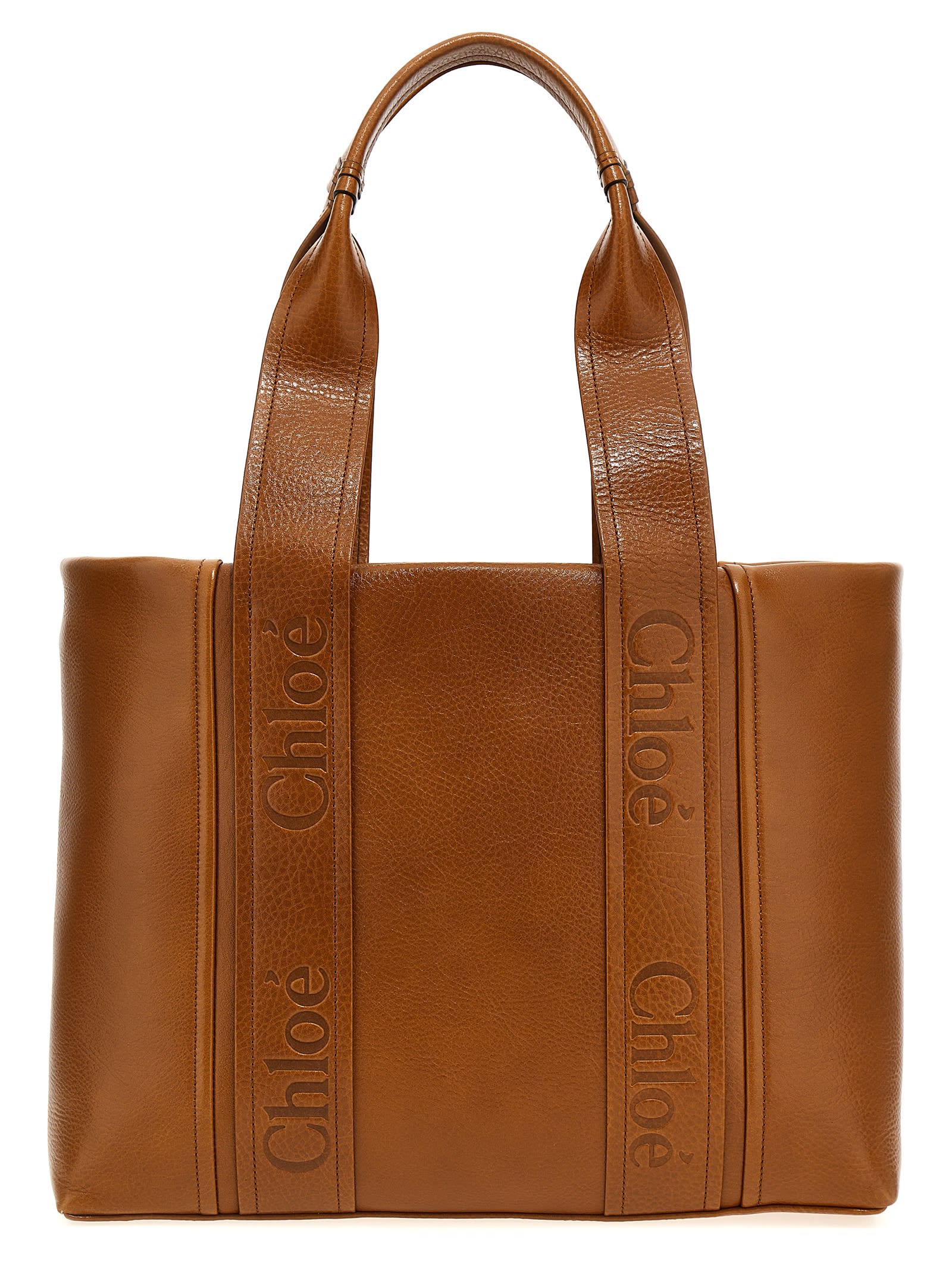 Shop Chloé Medium Woody Shopping Bag In Brown