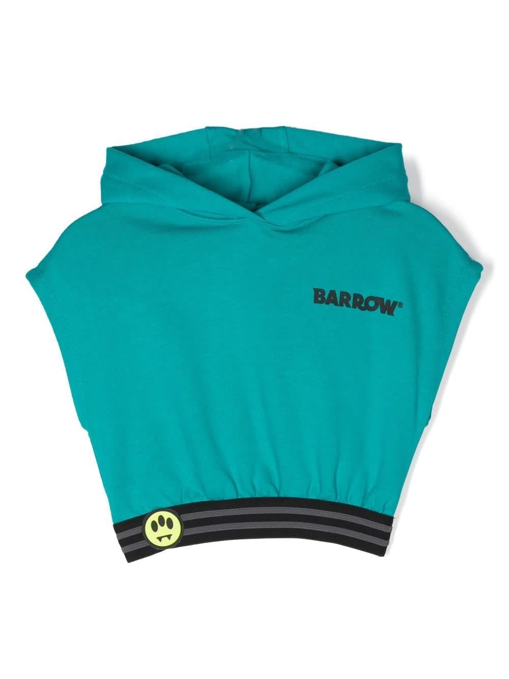 Barrow Kids' Sleeveless Sweatshirt In Green