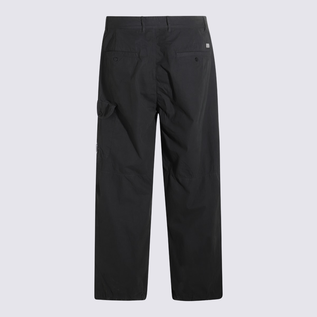 C.p. Company Utility Cargo Trousers Drawstring Hem In Black
