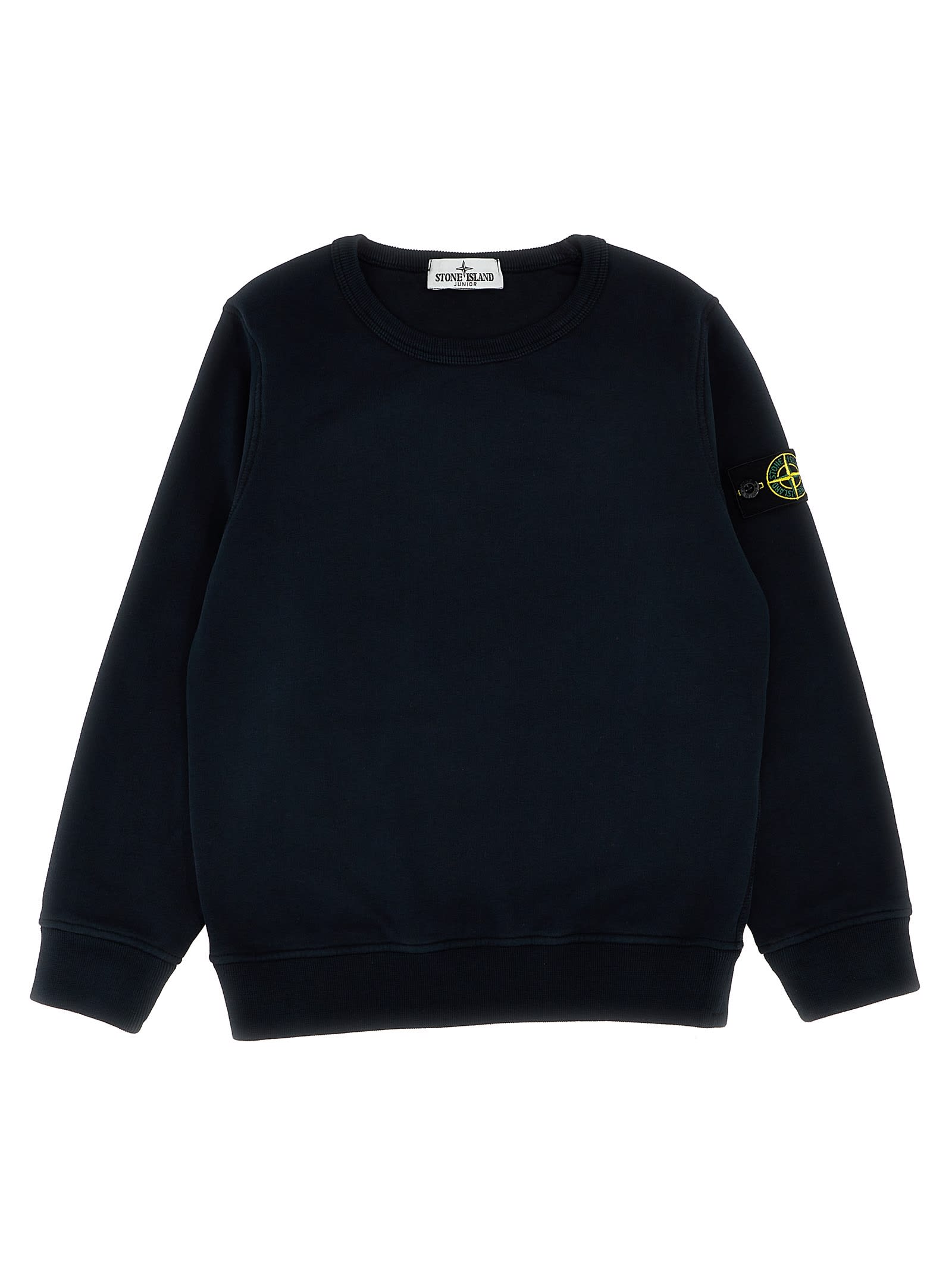 Stone Island Sweater Junior Kids Color Black In Blue