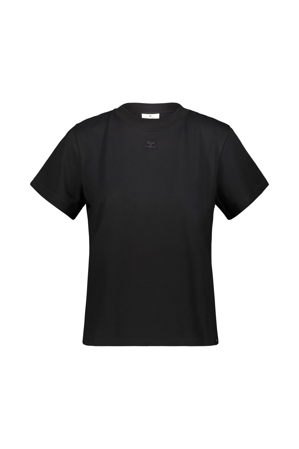 Shop Courrèges Straight Dry Jersey T-shirt In Black