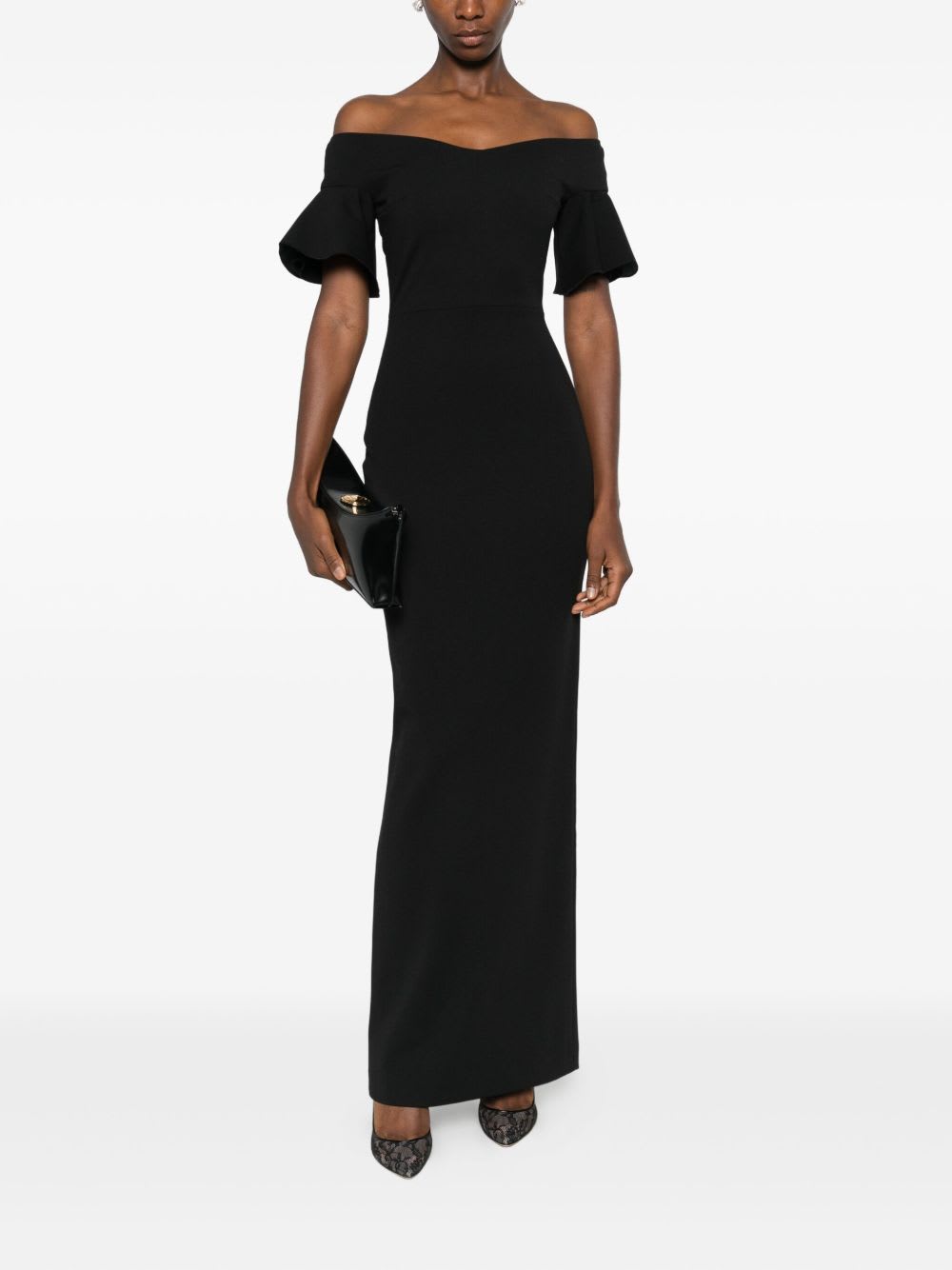 Solace London Cielo Maxi Dress In Black