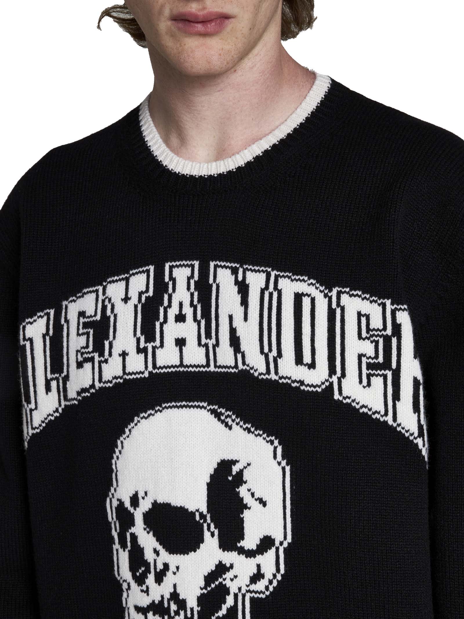 Alexander Mcqueen Alexander Mc Queen Skull Sweater In Nero